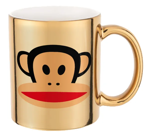 Monkey — Mug ceramic, gold mirror, 330ml