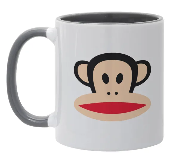 Monkey — Mug colored grey, ceramic, 330ml