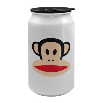 Monkey, Κούπα ταξιδιού μεταλλική με καπάκι (tin-can) 500ml