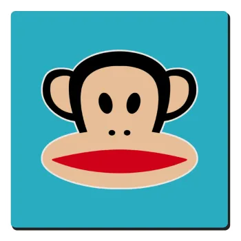 Monkey, Τετράγωνο μαγνητάκι ξύλινο 6x6cm