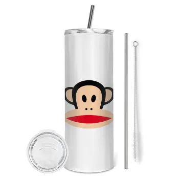 Monkey, Tumbler stainless steel 600ml, with metal straw & cleaning brush