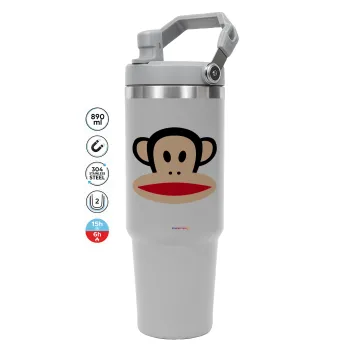 Monkey, ΓΚΡΙ χρώματος Θερμός Ανοξείδωτο 890ml (30oz) με χερούλι