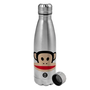 Monkey, Metallic water bottle, stainless steel, 750ml