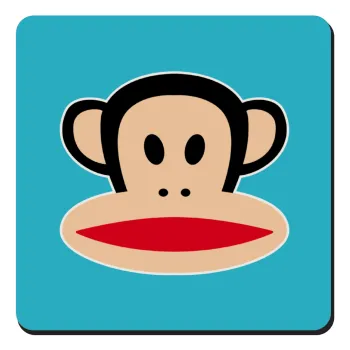 Monkey, Τετράγωνο μαγνητάκι ξύλινο 9x9cm