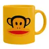 Ceramic coffee mug yellow, 330ml