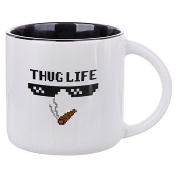thug life, Κούπα κεραμική 400ml Λευκή/Μαύρη