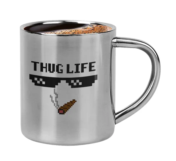 thug life — Double-wall metal cup for espresso (220ml)
