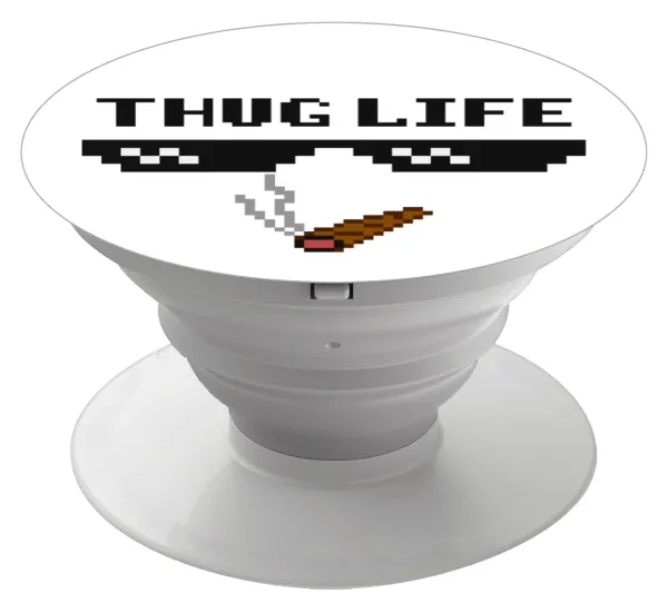 thug life — Phone Holders Stand  White Hand-held Mobile Phone Holder