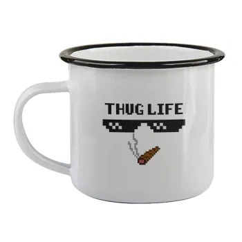 thug life, Κούπα εμαγιέ με μαύρο χείλος 360ml