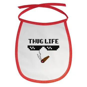 thug life, Σαλιάρα μωρού αλέκιαστη με κορδόνι Κόκκινη