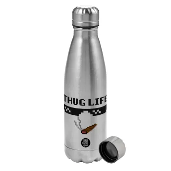 thug life, Μεταλλικό παγούρι νερού, ανοξείδωτο ατσάλι, 750ml