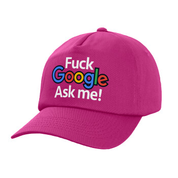 Fuck Google, Ask me!, Καπέλο Baseball, 100% Βαμβακερό, Low profile, purple