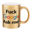 Mug ceramic, gold mirror, 330ml