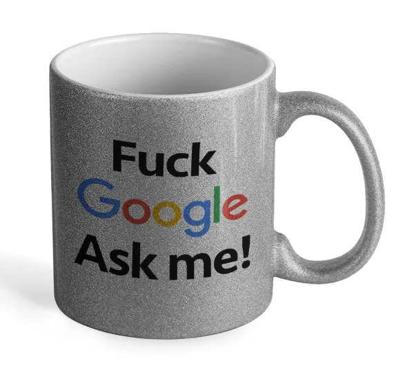 Fuck Google — Glitter Ασημένια