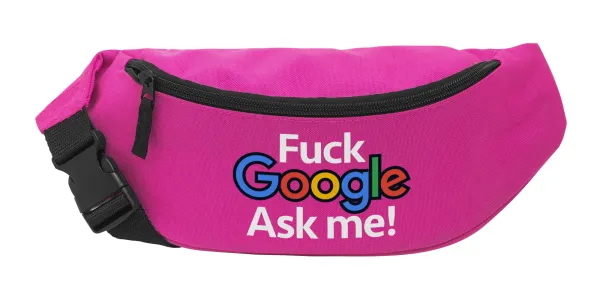 Fuck Google — Unisex waist bag (banana) in PINK color with 2 pockets