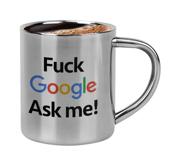 Fuck Google — Κουπάκι μεταλλικό διπλού τοιχώματος για espresso (220ml)