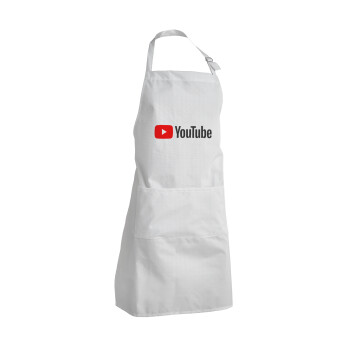 Youtube, Adult Chef Apron (with sliders and 2 pockets)