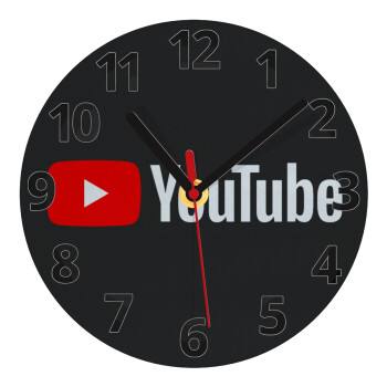 Youtube, Ρολόι τοίχου γυάλινο (20cm)