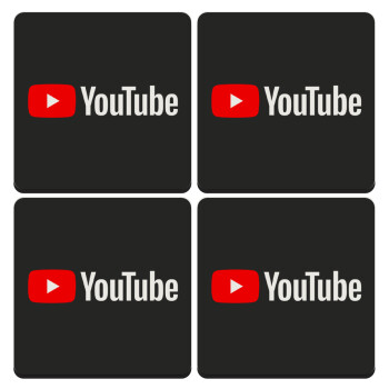 Youtube, ΣΕΤ 4 Σουβέρ ξύλινα τετράγωνα (9cm)