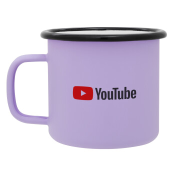 Youtube, Κούπα Μεταλλική εμαγιέ ΜΑΤ Light Pastel Purple 360ml