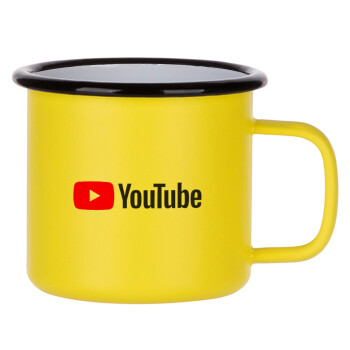 Youtube, Κούπα Μεταλλική εμαγιέ ΜΑΤ Κίτρινη 360ml