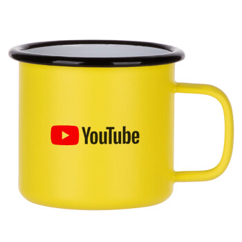 Youtube, Metallic enamel MATT Yellow cup 360ml