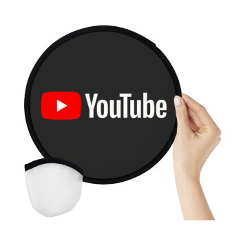 Youtube, Βεντάλια υφασμάτινη αναδιπλούμενη με θήκη (20cm)