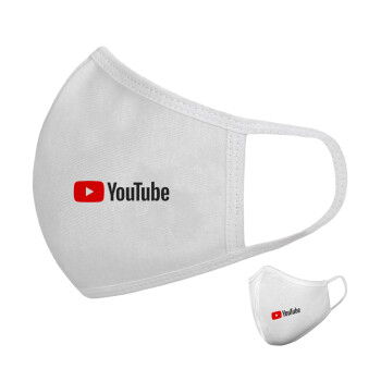 Youtube, Μάσκα υφασμάτινη υψηλής άνεσης παιδική (Δώρο πλαστική θήκη)