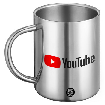 Youtube, BIG Mug Stainless steel double wall (450ml)