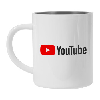 Youtube, Mug Stainless steel double wall 300ml
