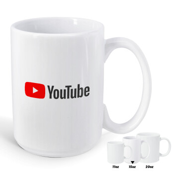 Youtube, Κούπα Mega, κεραμική, 450ml