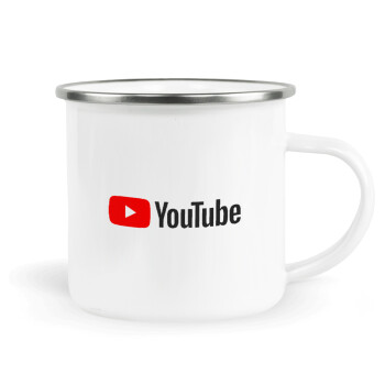 Youtube, Κούπα Μεταλλική εμαγιέ λευκη 360ml