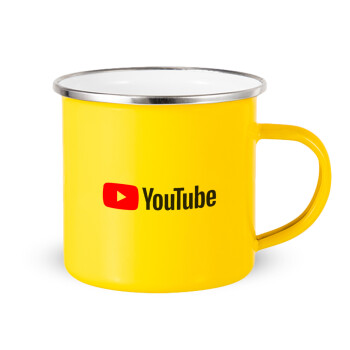 Youtube, Κούπα Μεταλλική εμαγιέ Κίτρινη 360ml