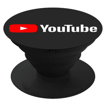 Youtube, Pop Socket Μαύρο Βάση Στήριξης Κινητού στο Χέρι