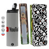 Πασχαλινή Λαμπάδα με Travel Tumbler θερμό (600ml, BPA free) & κερί αρωματικό πλακέ (30cm) (ΓΚΡΙ)