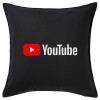 Sofa cushion black 50x50cm includes filling