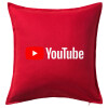 Sofa cushion RED 50x50cm includes filling