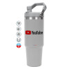GREY color, 890ml (30oz) stainless Steel Tumbler with Handle