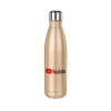 Glitter gold stainless steel thermos bottle, double-walled, 500ml