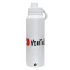 1L Stainless Steel Thermal Bottle with Phone Holder & Double Wall Insulation