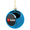 Blue Christmas tree ball ornament 8cm