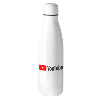 Youtube, Metal mug thermos (Stainless steel), 500ml