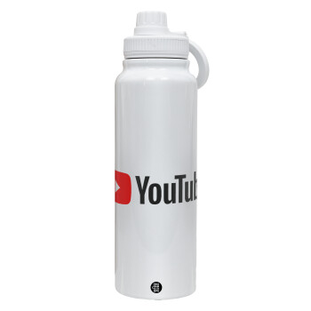 Youtube, Θερμός 1L Ανοξείδωτο με Βάση Κινητού & Διπλά Τοιχώματα
