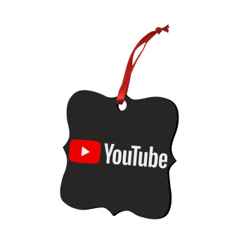 Youtube, Christmas ornament polygon wooden 7.5cm