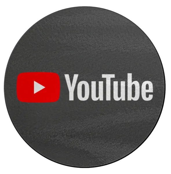 Youtube — Round glass cutting board (30cm)