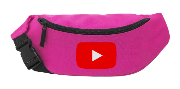 Youtube — Unisex waist bag (banana) in PINK color with 2 pockets