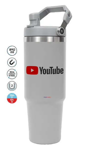 Youtube — GREY Travel Tumbler with Handle 890ml