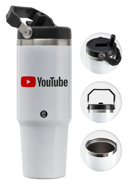 Youtube — 30oz stainless Steel Tumbler with Handle