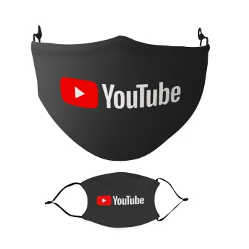 Youtube, Μάσκα υφασμάτινη Ενηλίκων πολλαπλών στρώσεων με υποδοχή φίλτρου