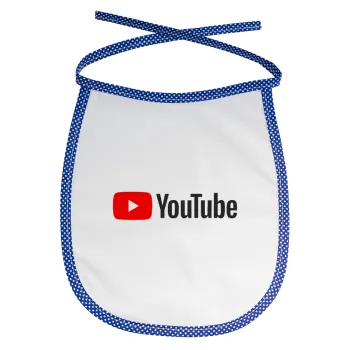 Youtube, Σαλιάρα μωρού αλέκιαστη με κορδόνι Μπλε